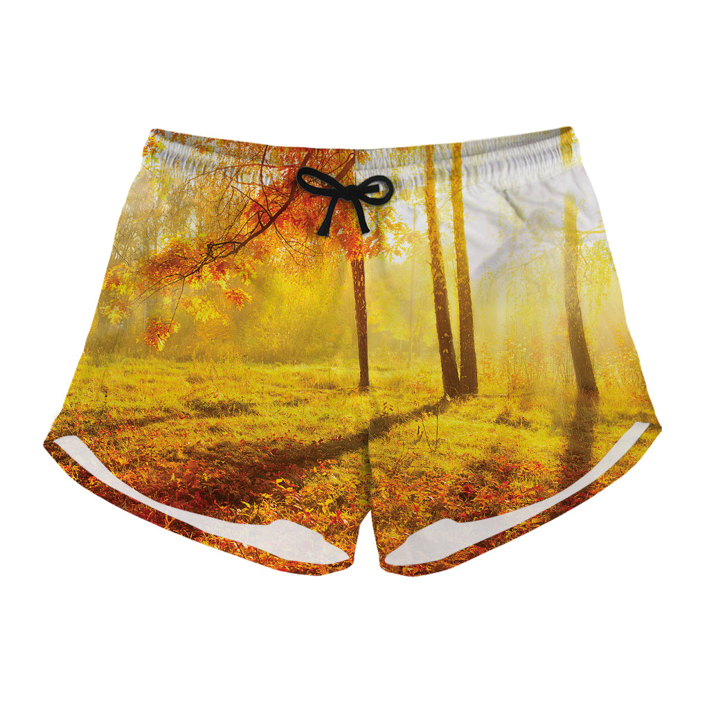 Autumn Trees Print Women's Shorts