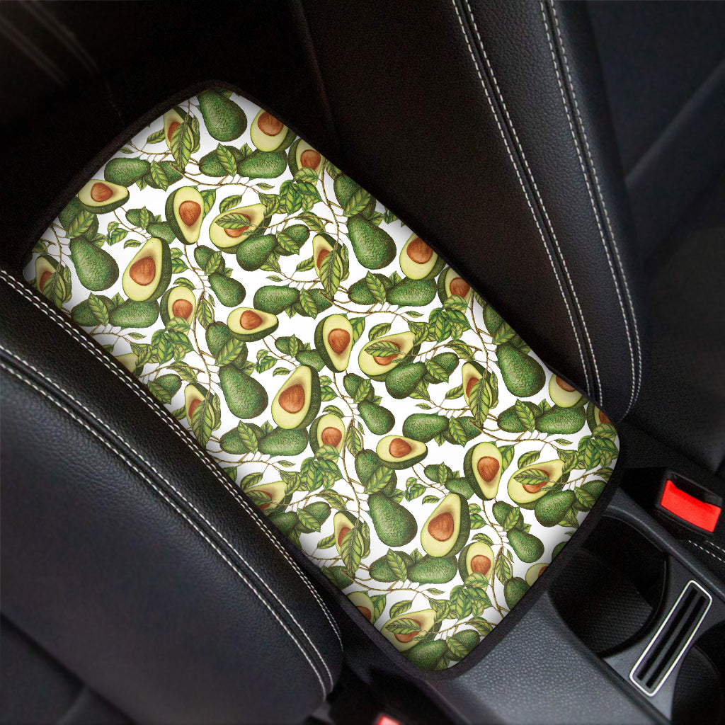 Avocado Cut In Half Drawing Print Car Center Console Cover