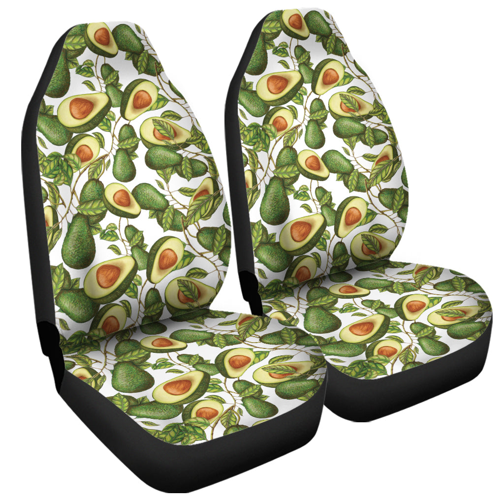 Avocado Cut In Half Drawing Print Universal Fit Car Seat Covers