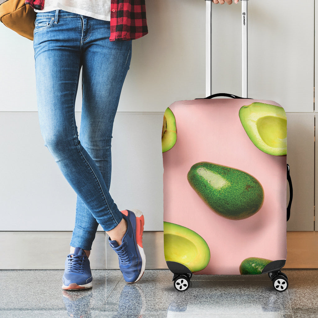 Avocado Cut In Half Pattern Print Luggage Cover