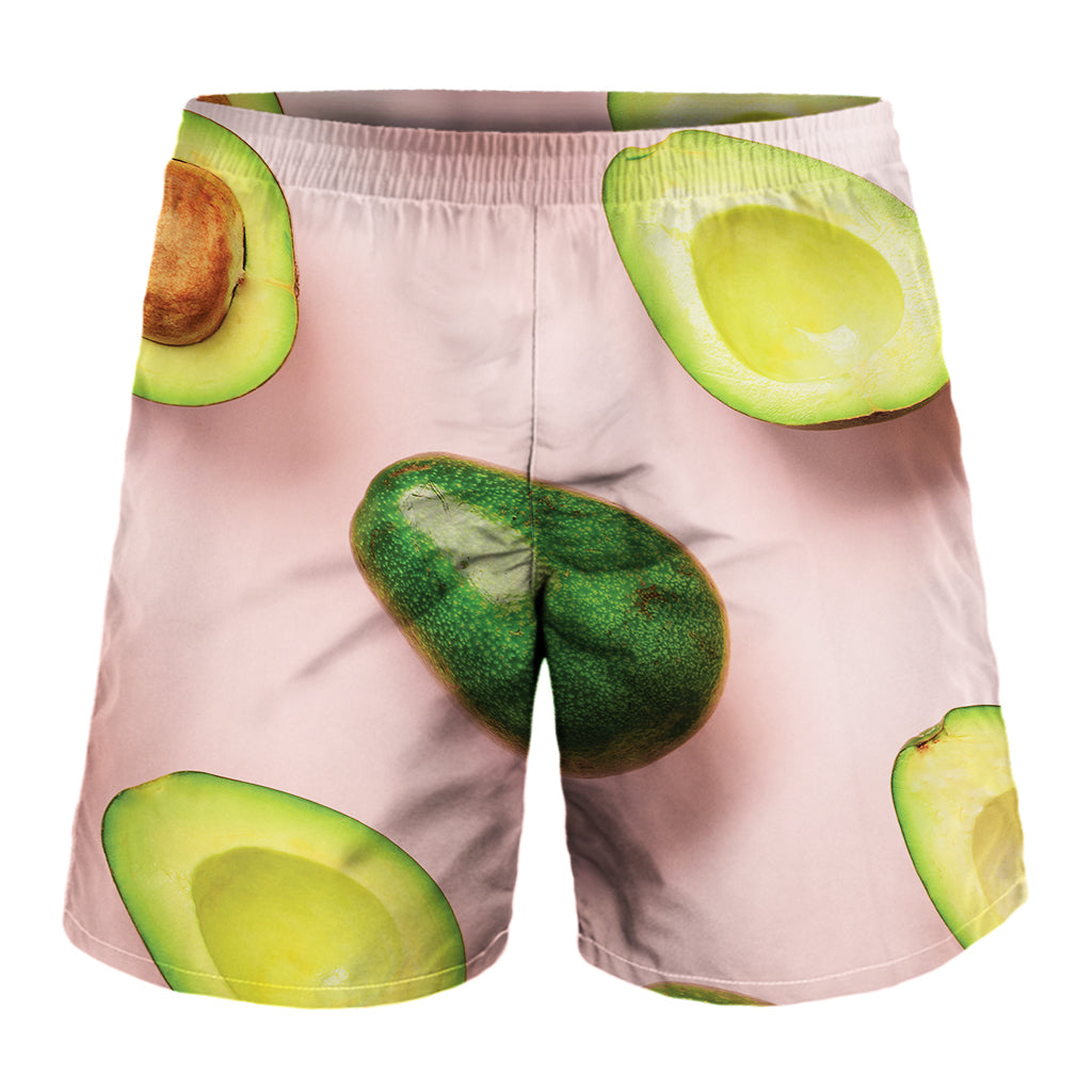 Avocado Cut In Half Pattern Print Men's Shorts