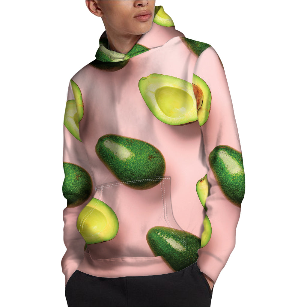 Avocado Cut In Half Pattern Print Pullover Hoodie