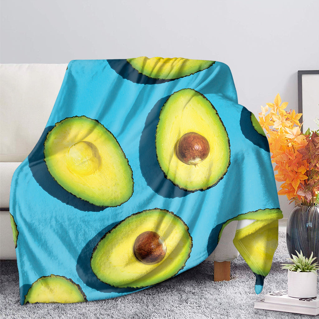 Avocado Cut In Half Print Blanket