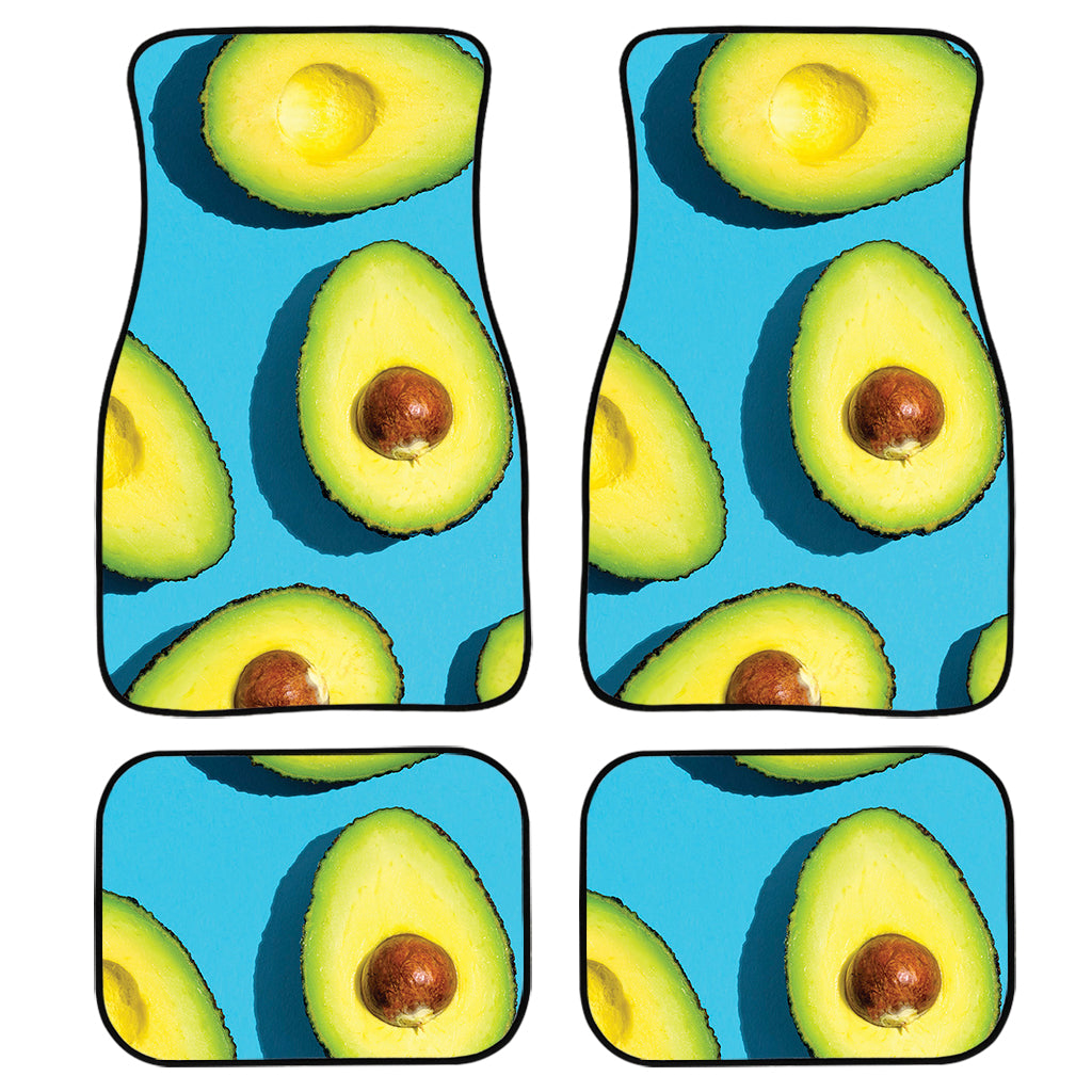 Avocado Cut In Half Print Front and Back Car Floor Mats