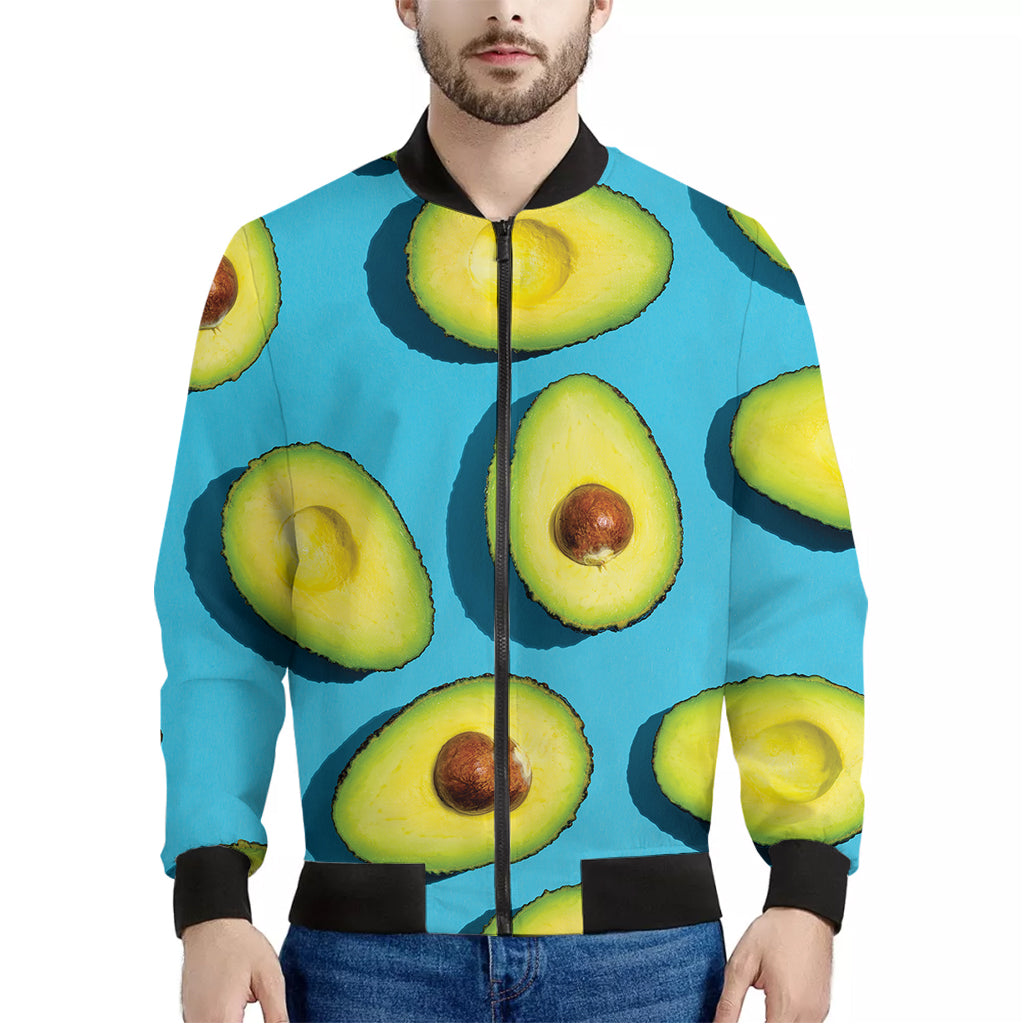 Avocado Cut In Half Print Men's Bomber Jacket