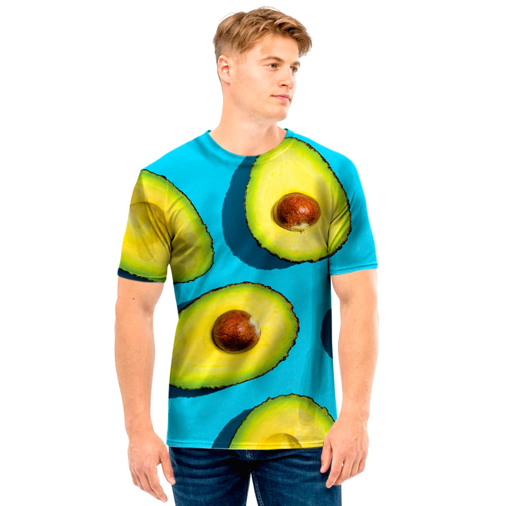 Avocado Cut In Half Print Men's T-Shirt