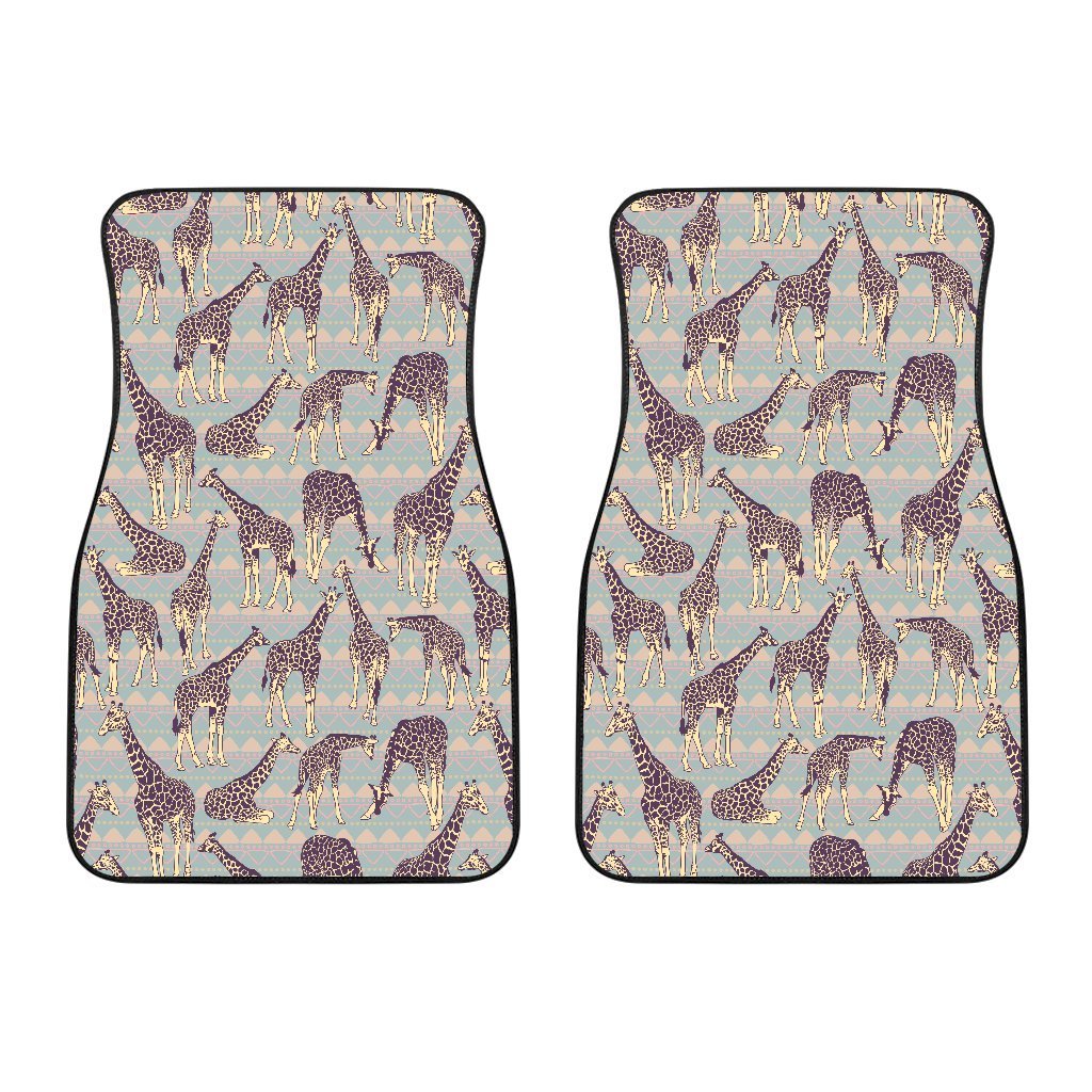 Aztec Giraffe Pattern Print Front Car Floor Mats