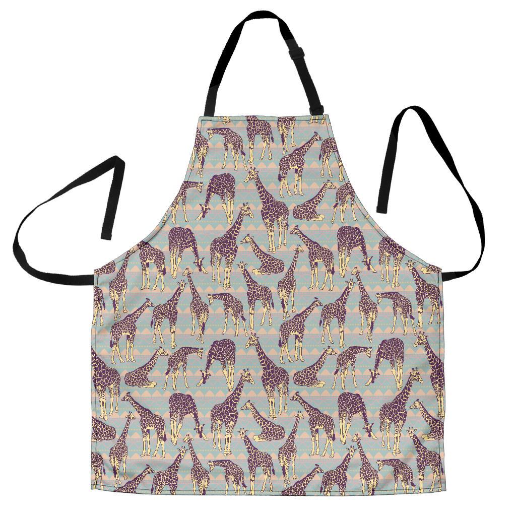 Aztec Giraffe Pattern Print Men's Apron