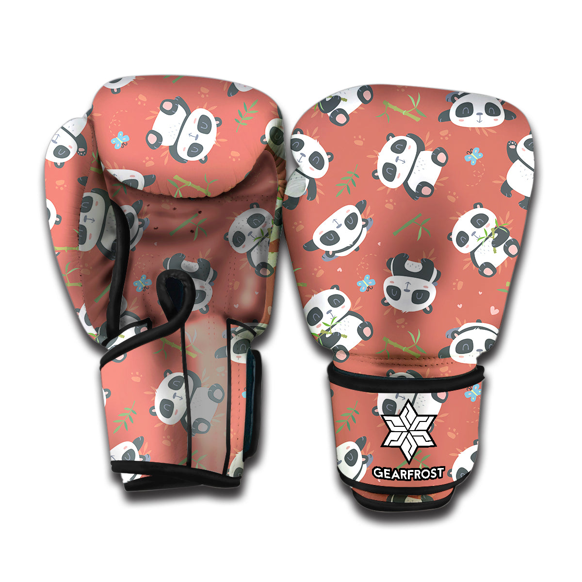 Baby Panda And Bamboo Pattern Print Boxing Gloves