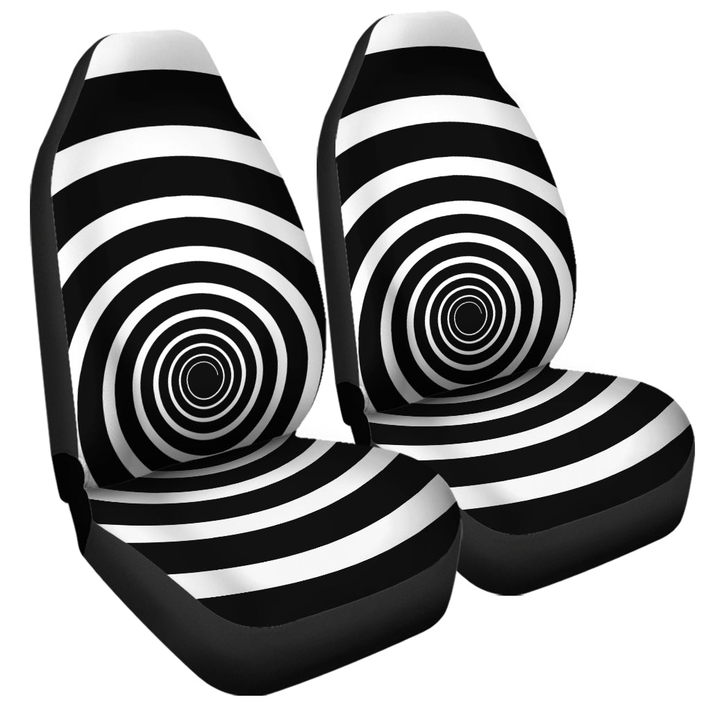 Black And White Circle Swirl Print Universal Fit Car Seat Covers