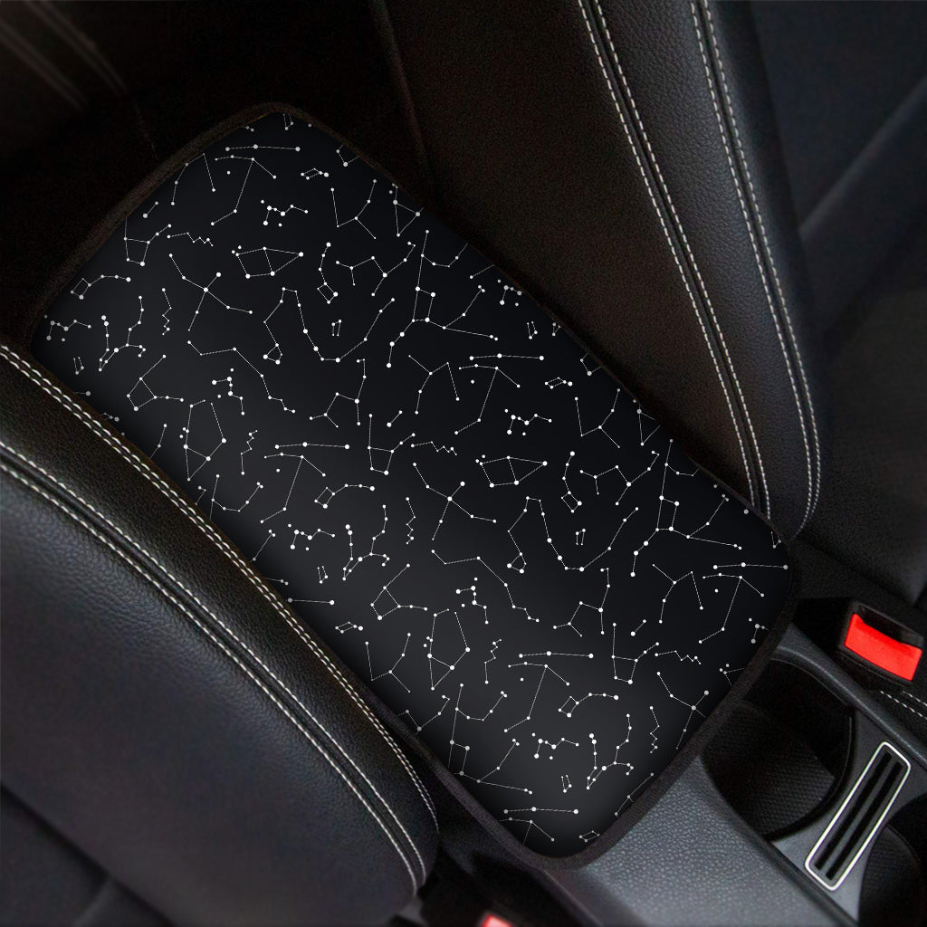 Black And White Constellation Print Car Center Console Cover