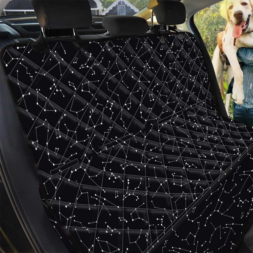 Black And White Constellation Print Pet Car Back Seat Cover