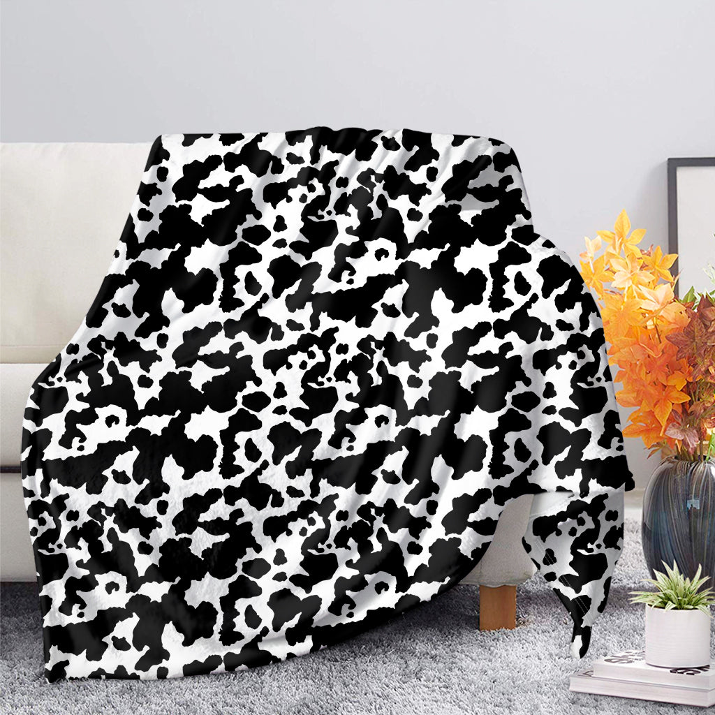 Black And White Cow Pattern Print Blanket