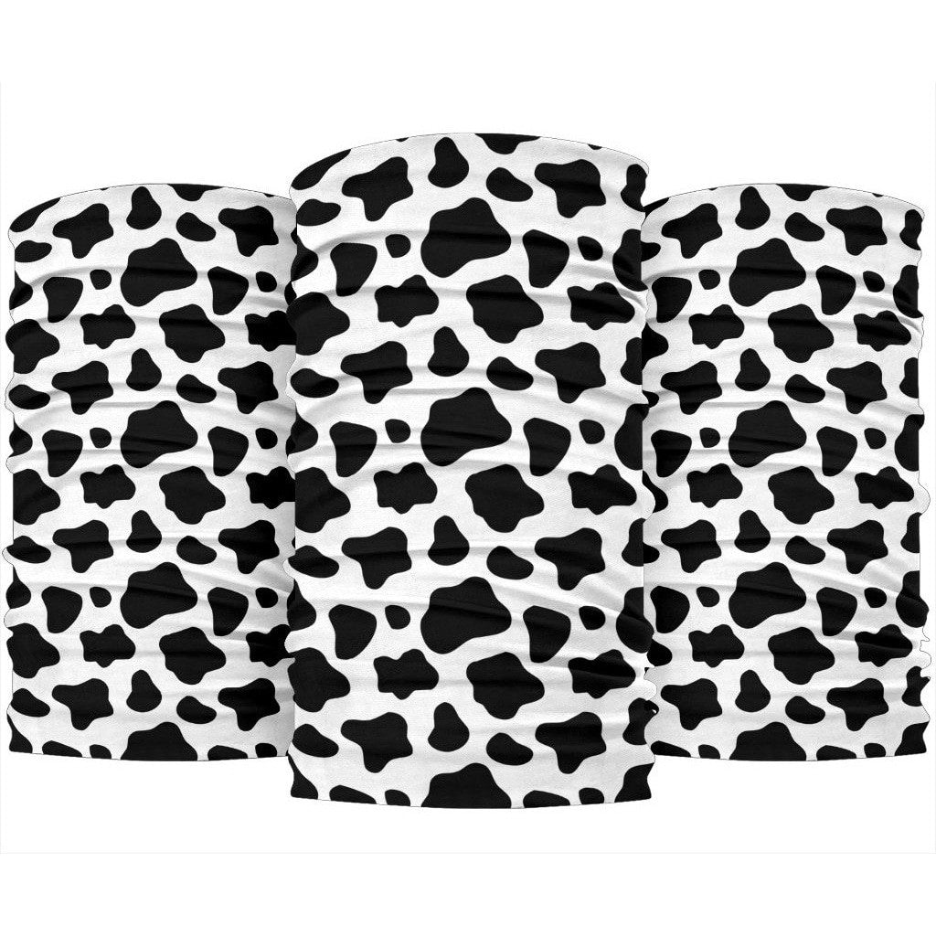 Black And White Cow Print 3-Pack Bandanas