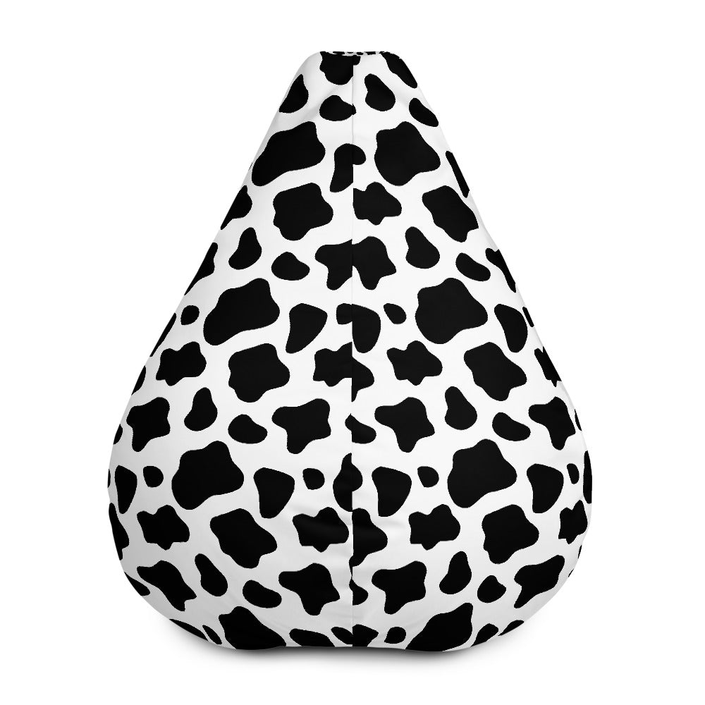 Black And White Cow Print Bean Bag Cover