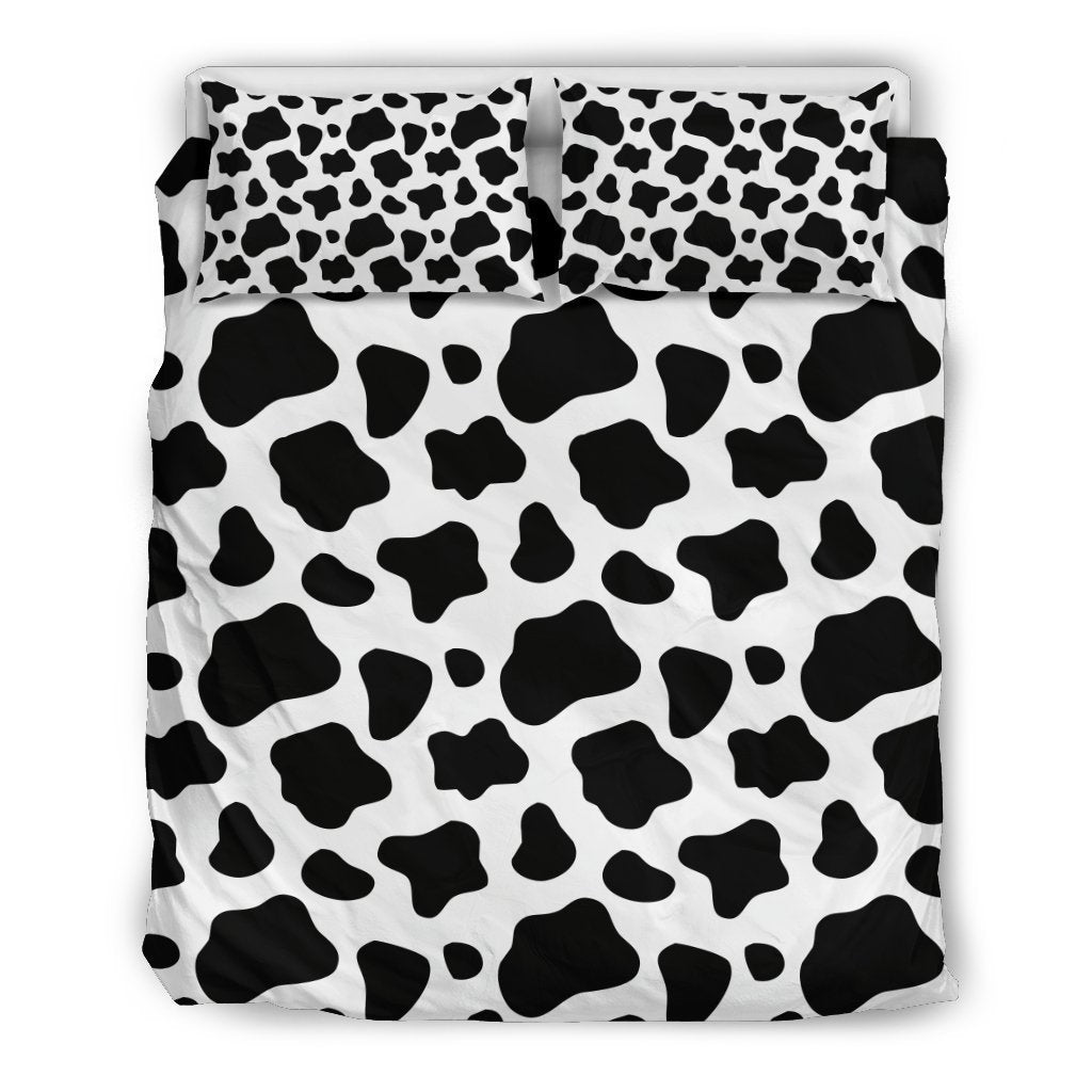 Black And White Cow Print Duvet Cover Bedding Set