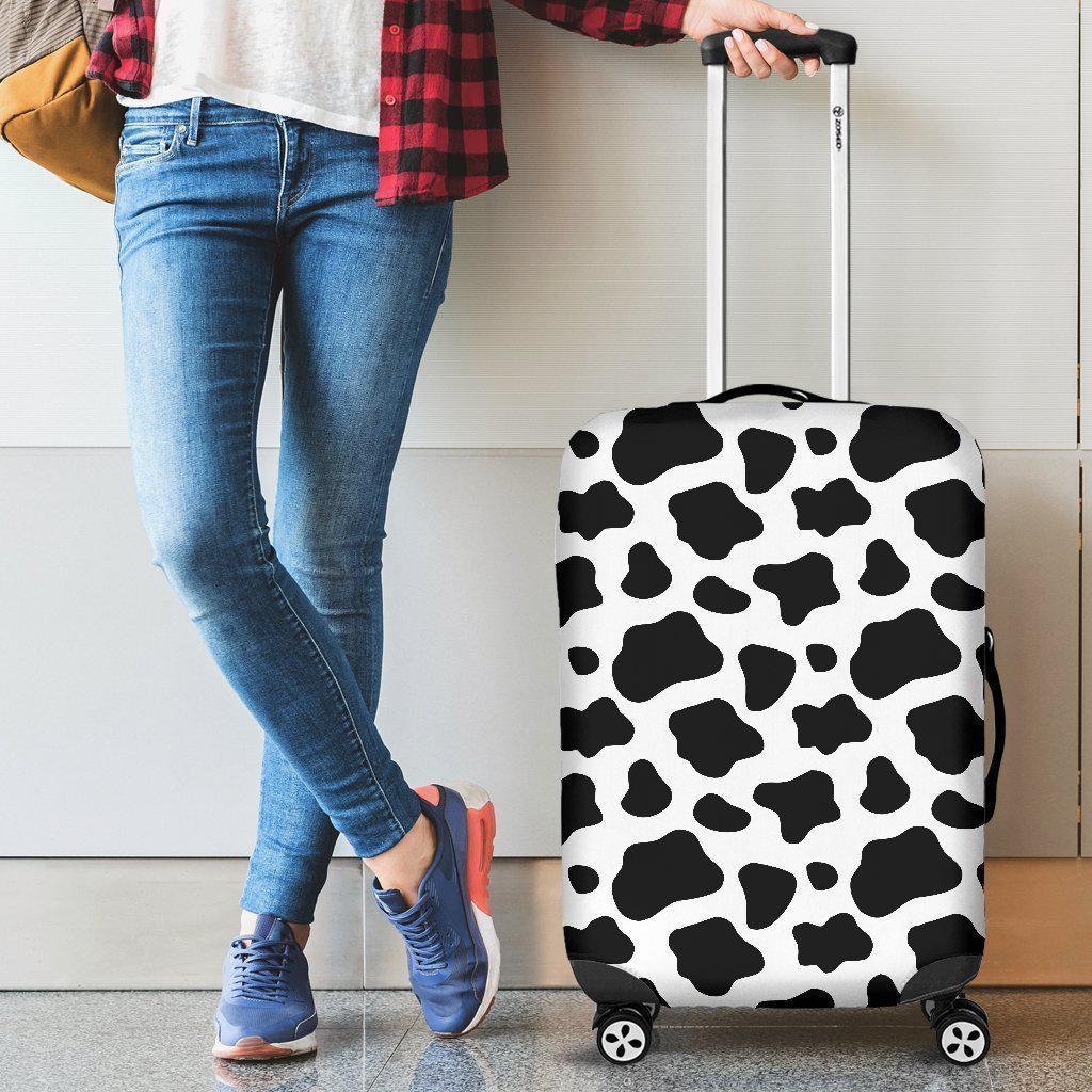 Black And White Cow Print Luggage Cover