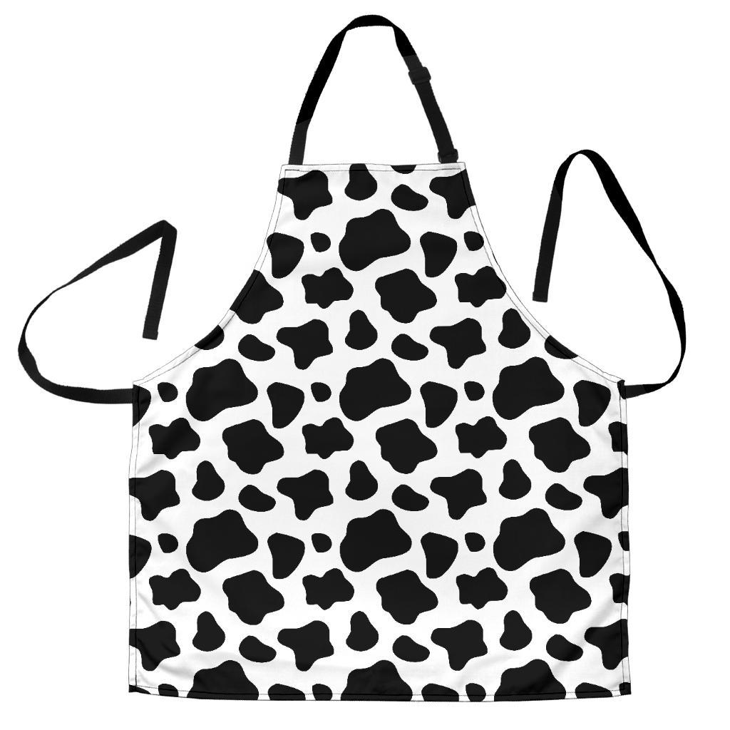 Black And White Cow Print Men's Apron