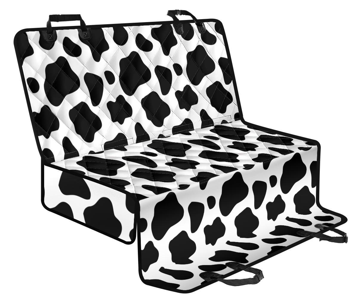 Black And White Cow Print Pet Car Back Seat Cover