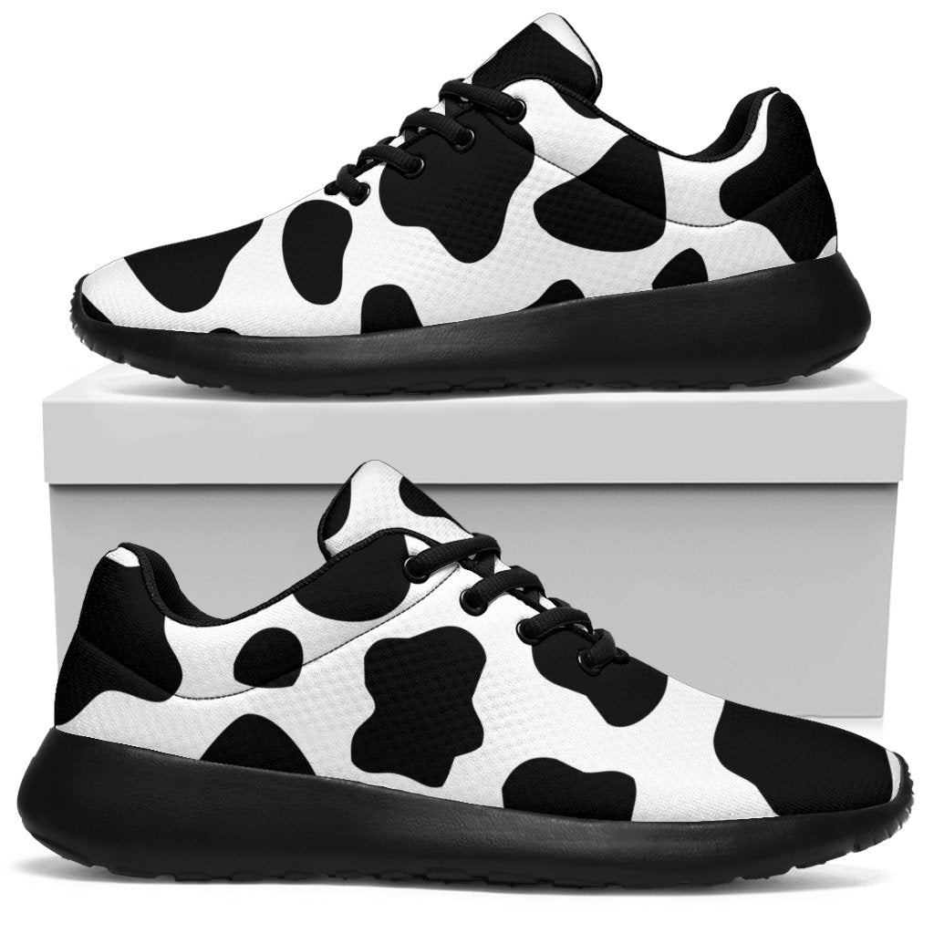 Black And White Cow Print Sport Sneakers