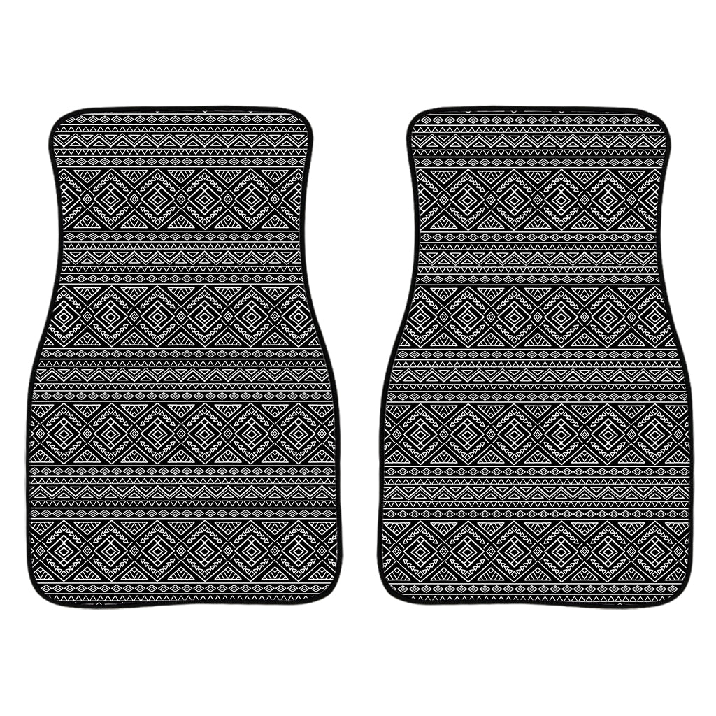 Black And White Navajo Tribal Print Front Car Floor Mats