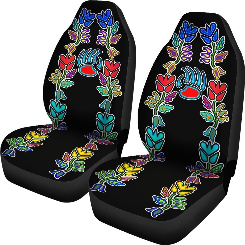 Black Generations Flowers Bearpaw Universal Fit Car Seat Covers