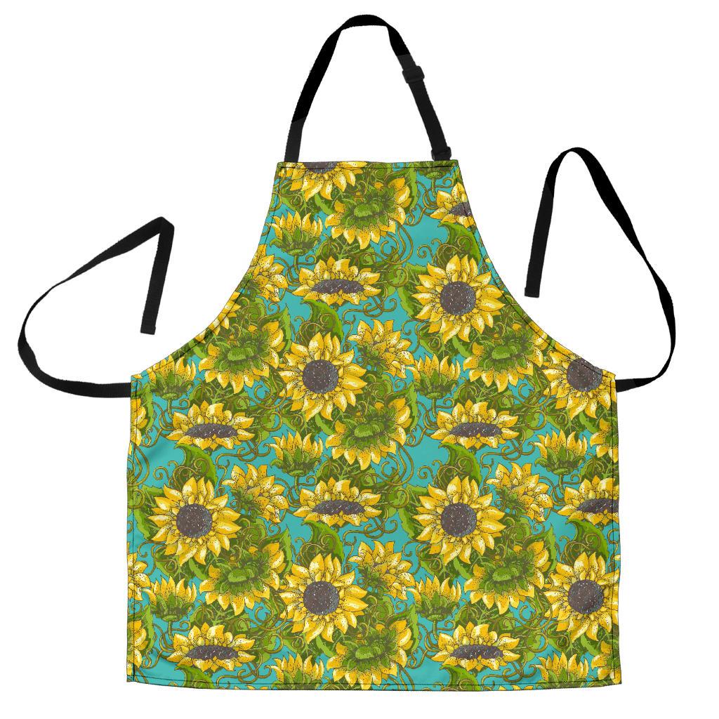 Blooming Sunflower Pattern Print Men's Apron