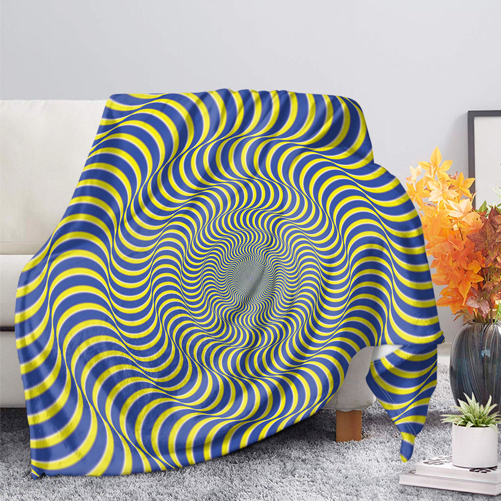 Blue And Yellow Illusory Motion Print Blanket