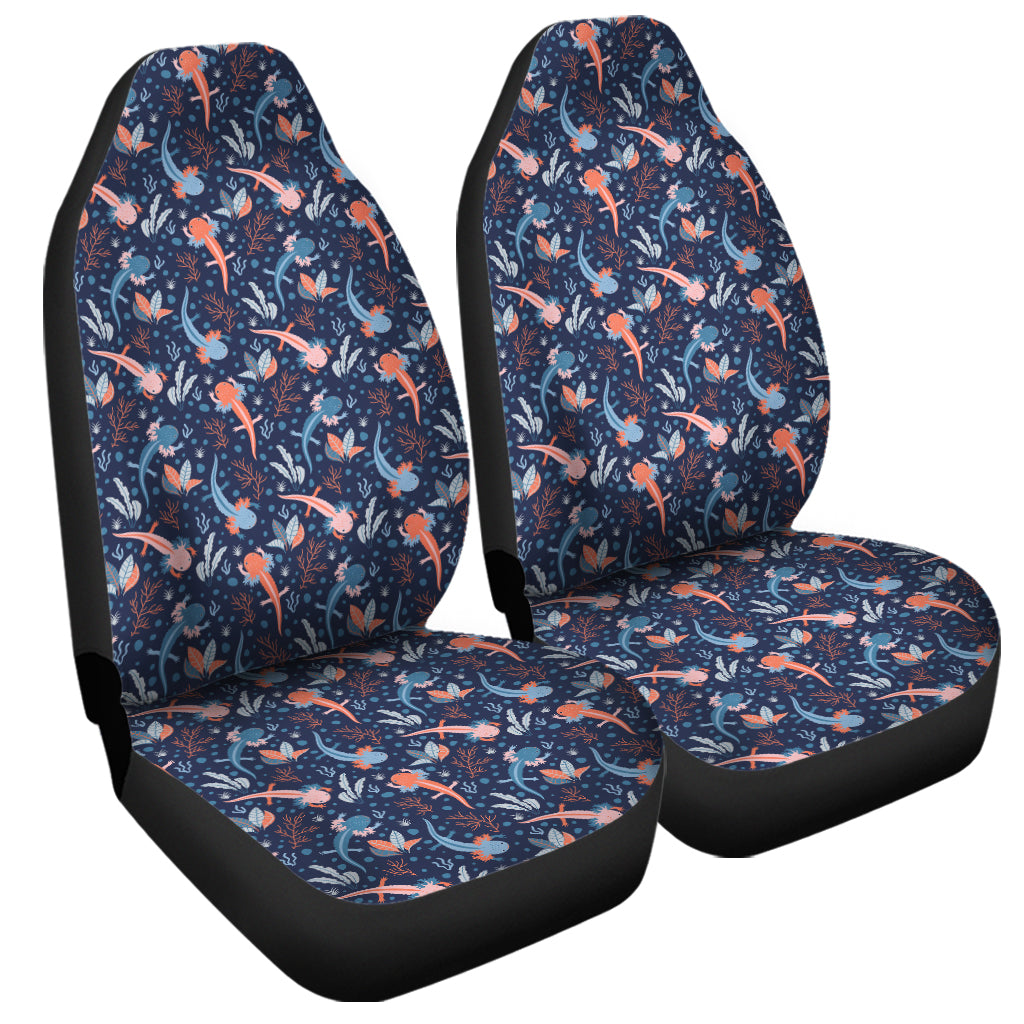 Blue Axolotl Pattern Print Universal Fit Car Seat Covers