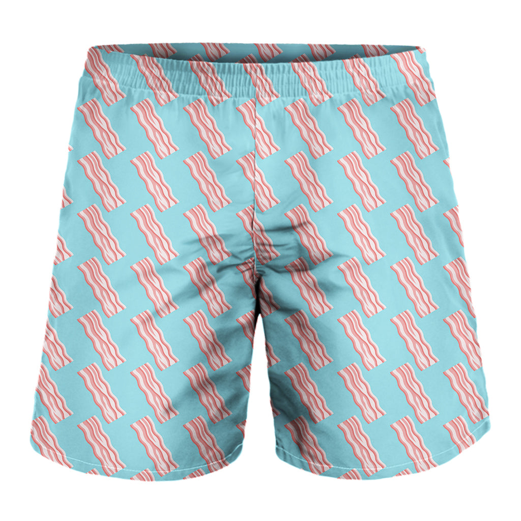 Blue Bacon Pattern Print Men's Shorts