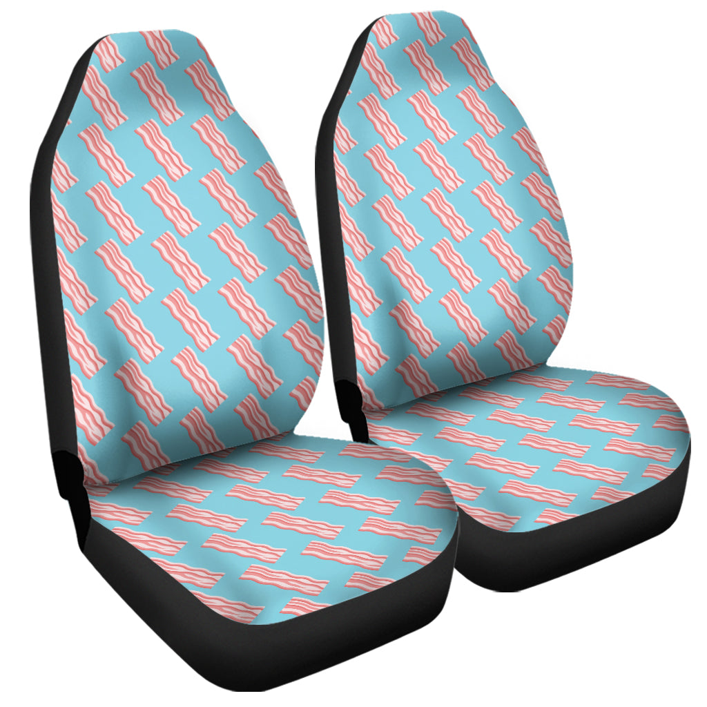 Blue Bacon Pattern Print Universal Fit Car Seat Covers