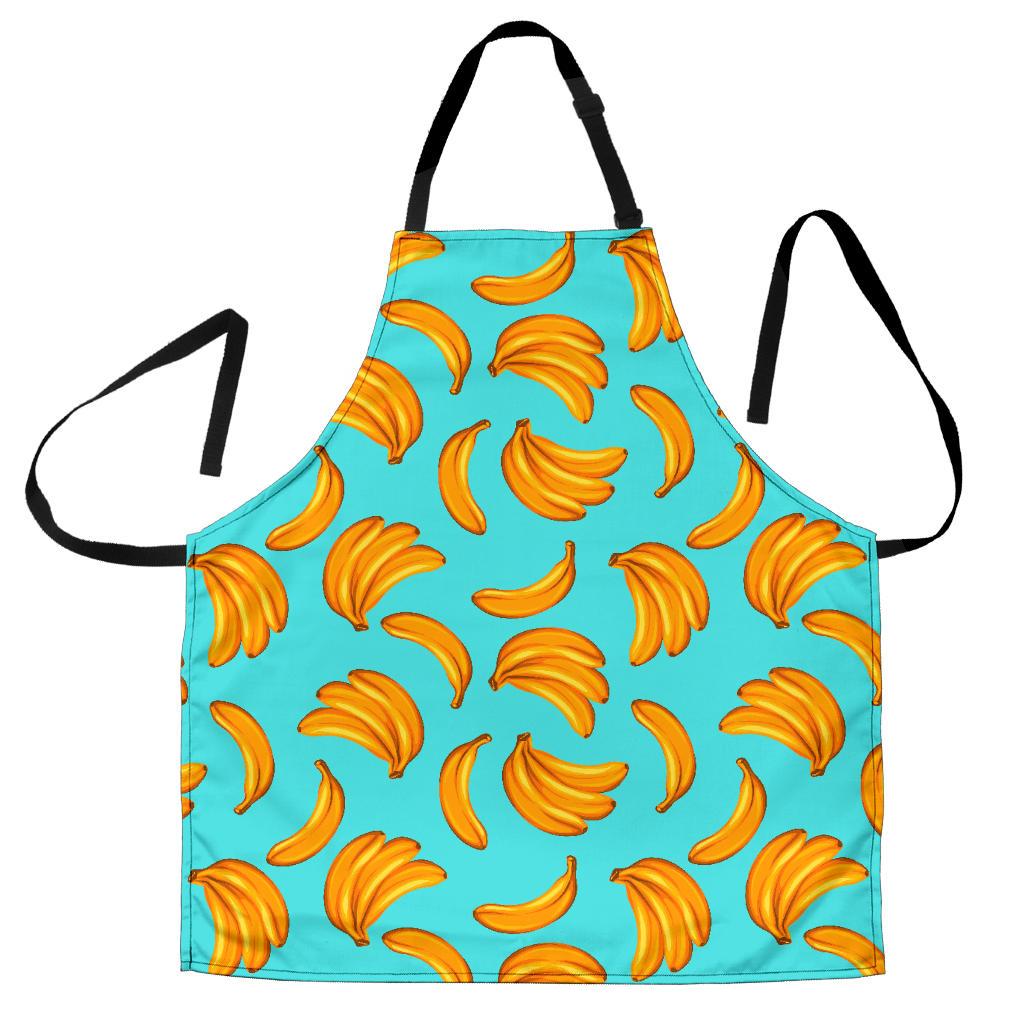 Blue Banana Pattern Print Men's Apron