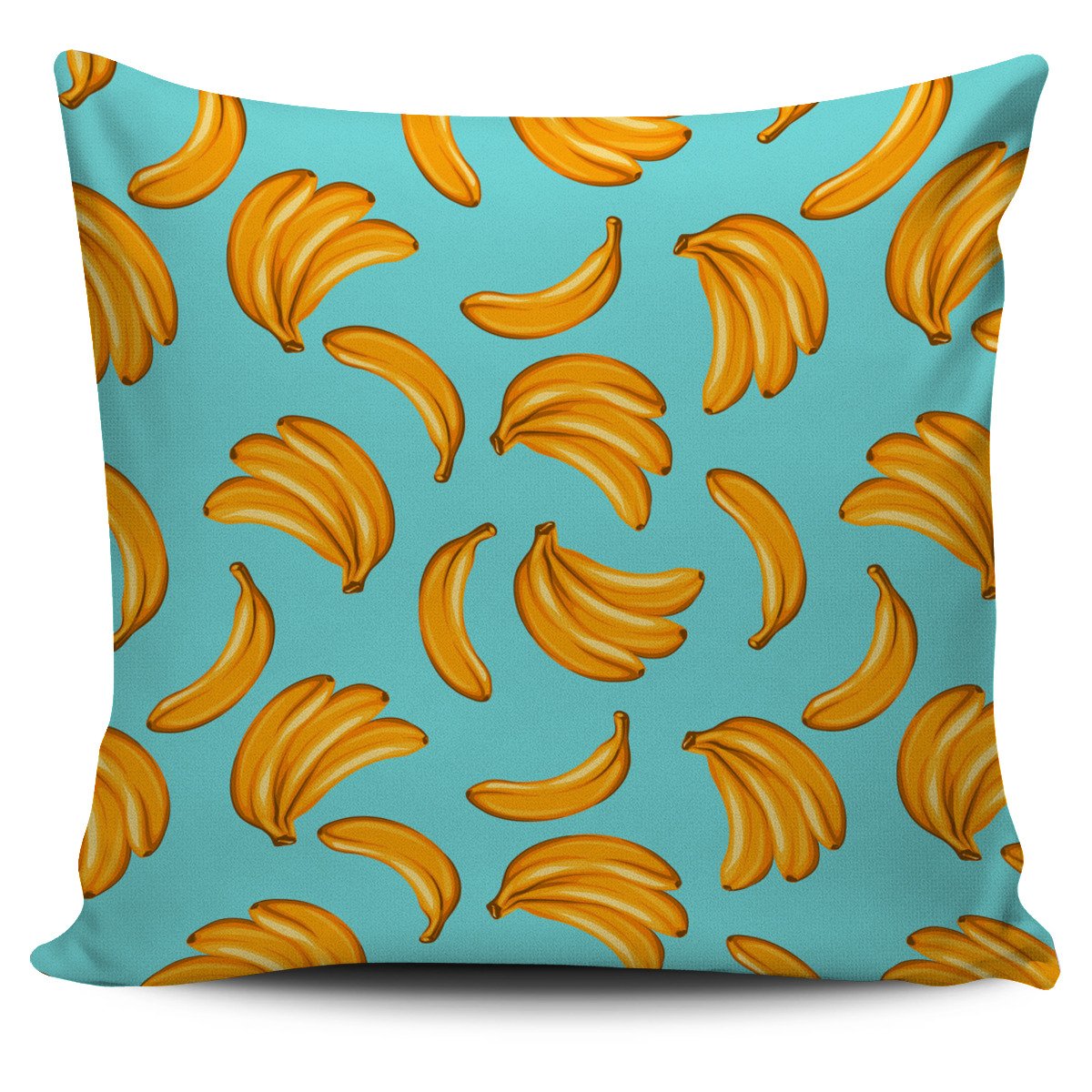 Blue Banana Pattern Print Pillow Cover