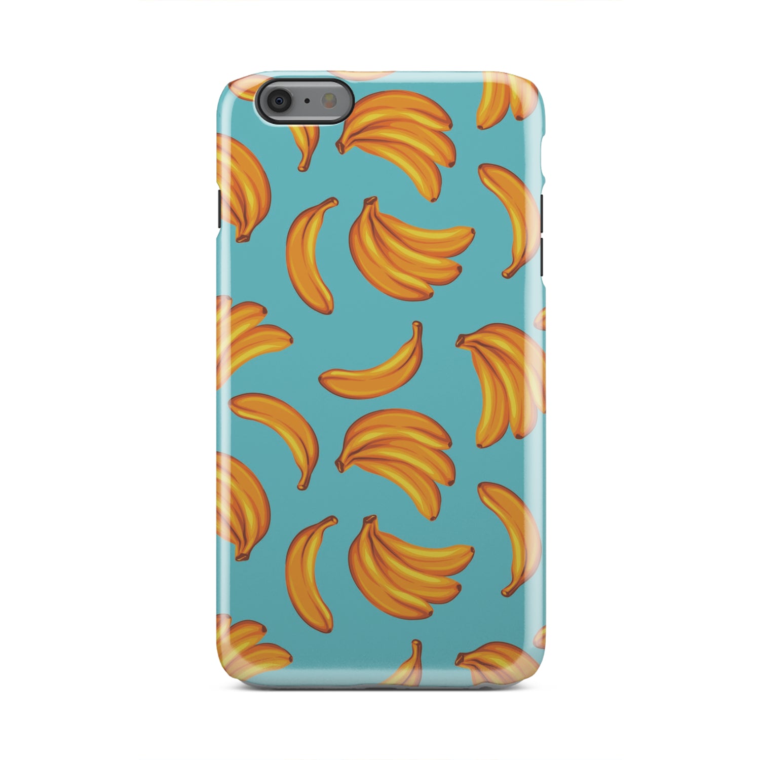 Blue Banana Pattern Print Tough Phone Case