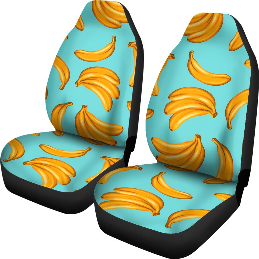 Blue Banana Pattern Print Universal Fit Car Seat Covers