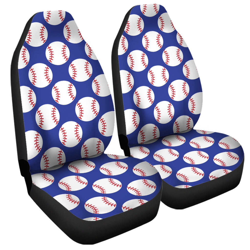 Blue Baseball Pattern Print Universal Fit Car Seat Covers