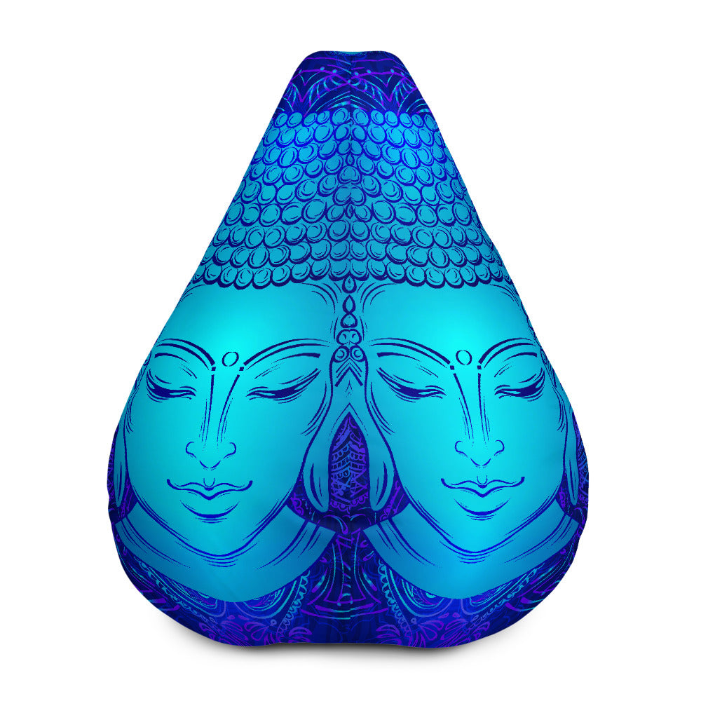 Blue Buddha Print Bean Bag Cover