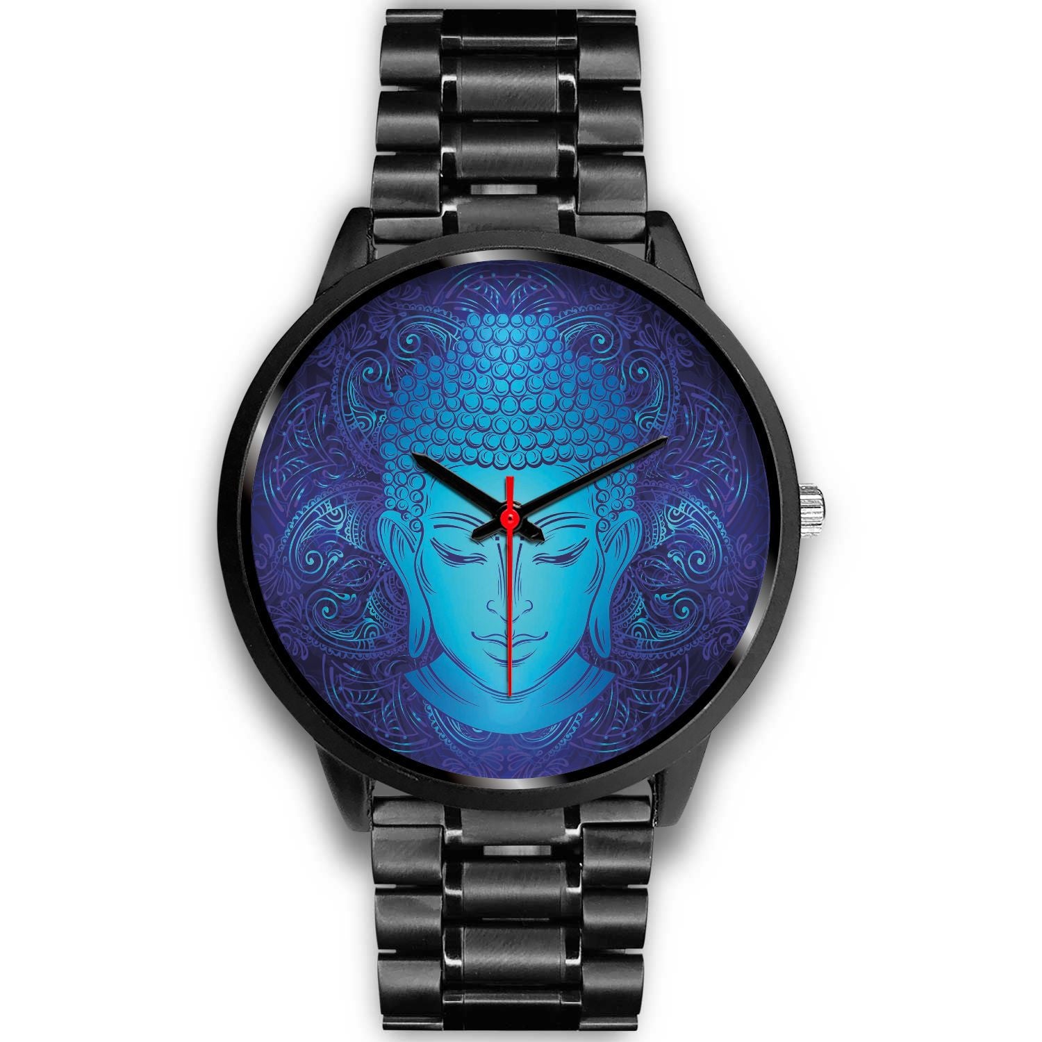 Blue Buddha Print Black Watch