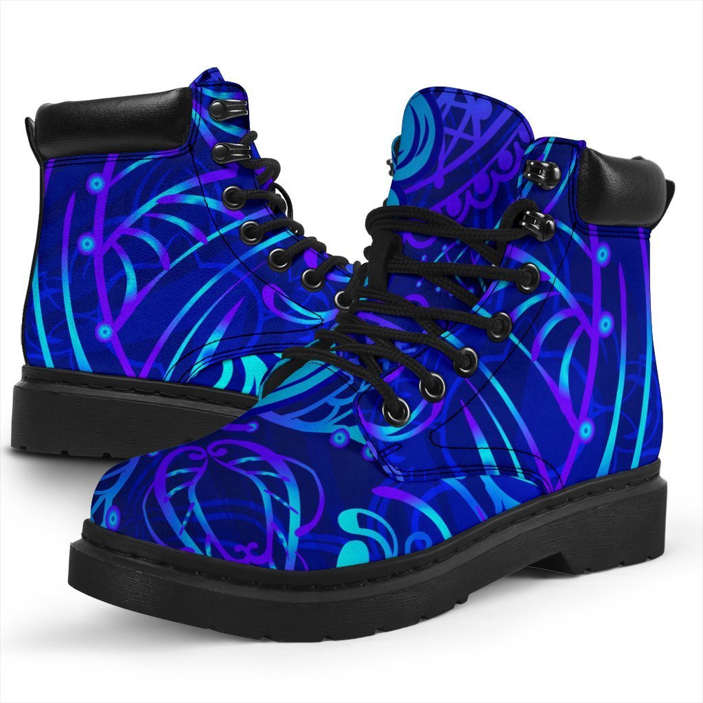 Blue Buddha Print Classic Boots