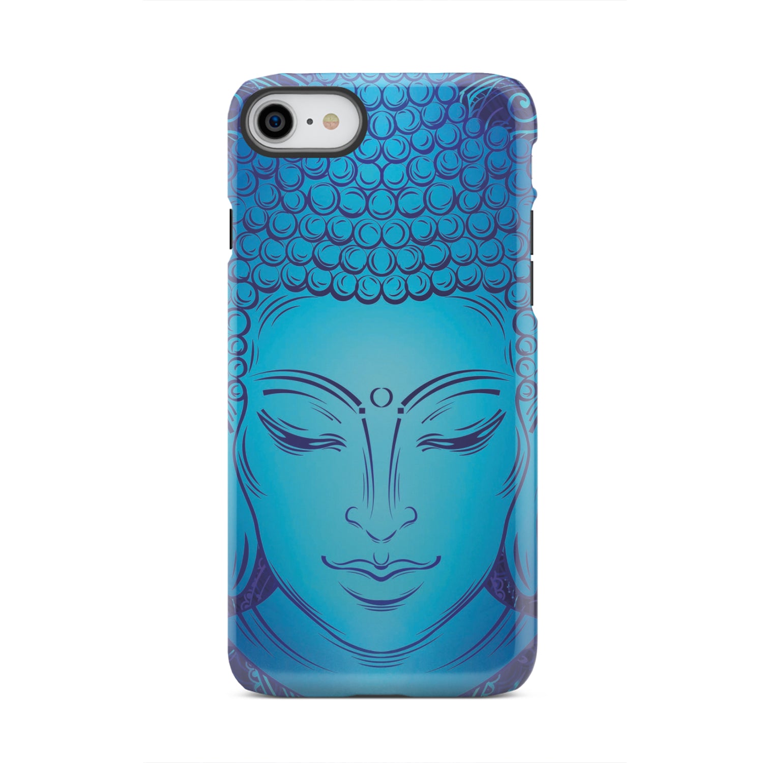 Blue Buddha Print Tough Phone Case