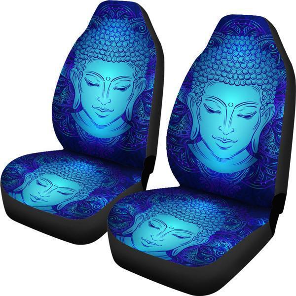 Blue Buddha Print Universal Fit Car Seat Covers