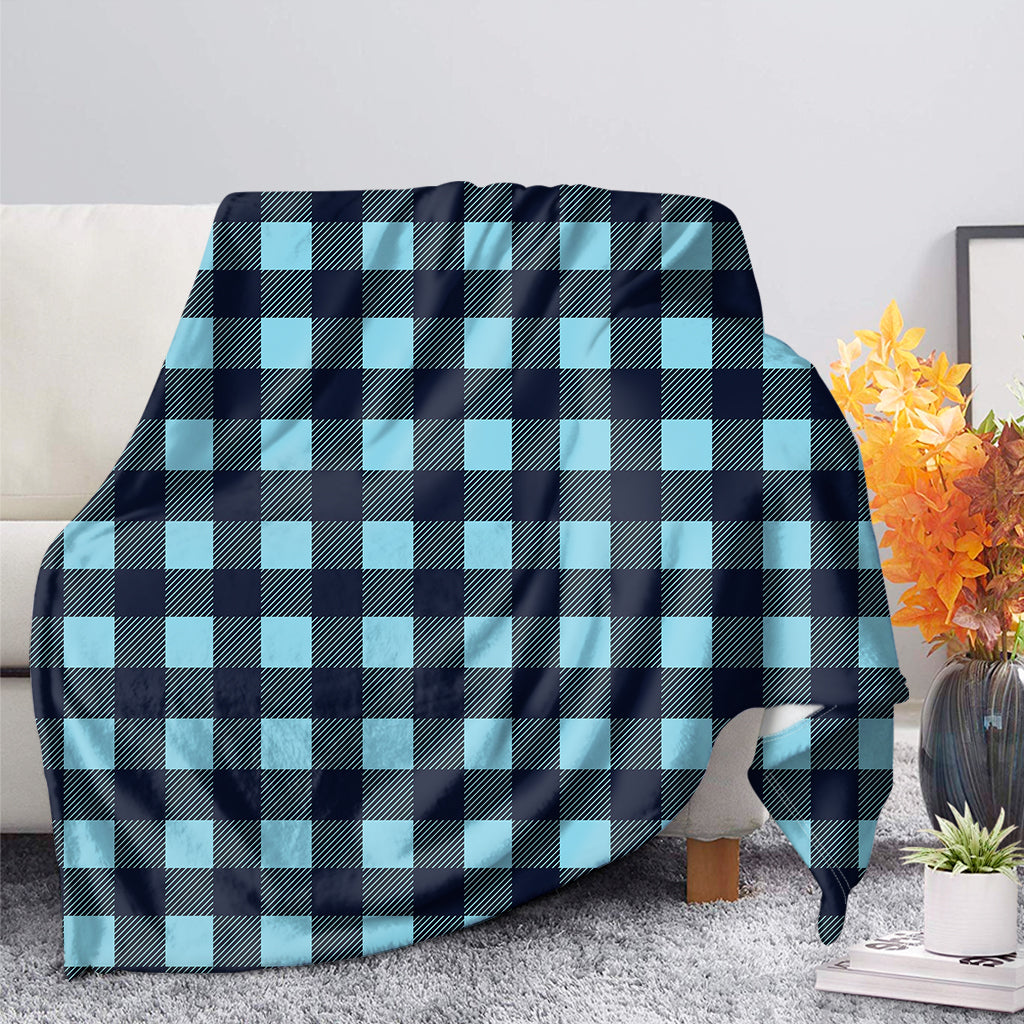 Blue Buffalo Check Pattern Print Blanket