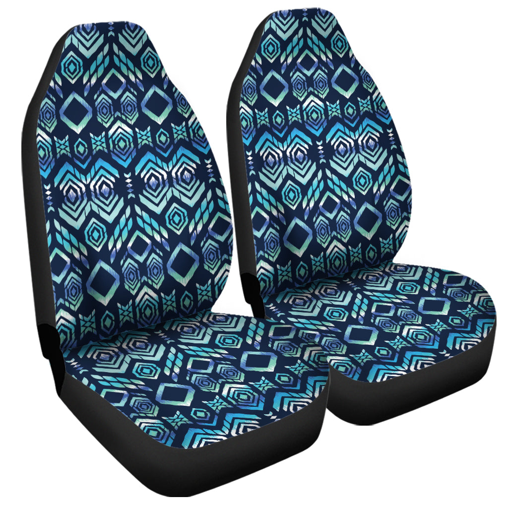 Blue Native Aztec Tribal Pattern Print Universal Fit Car Seat Covers