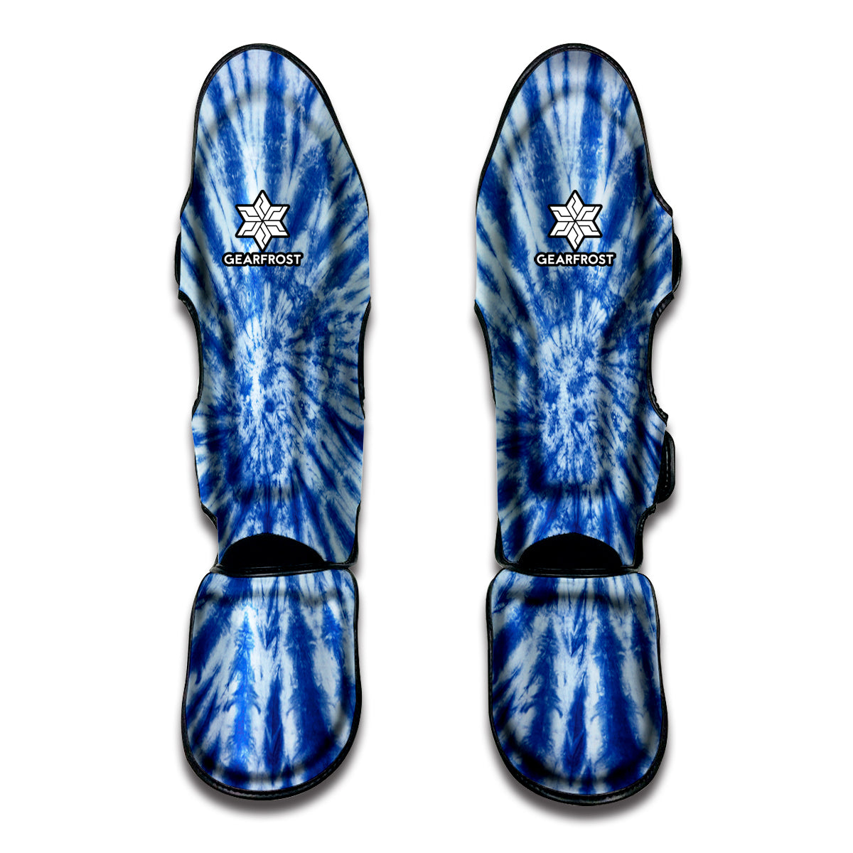 Blue Tie Dye Print Muay Thai Shin Guards