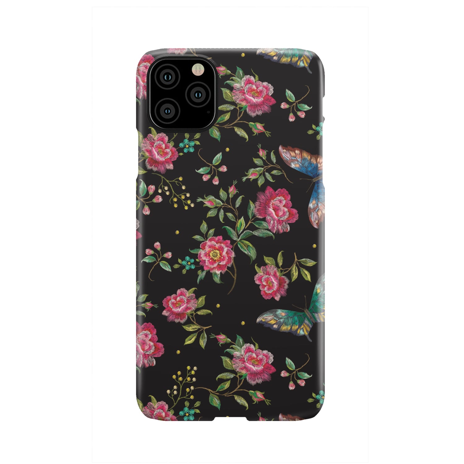 Butterfly And Flower Pattern Print Phone Case