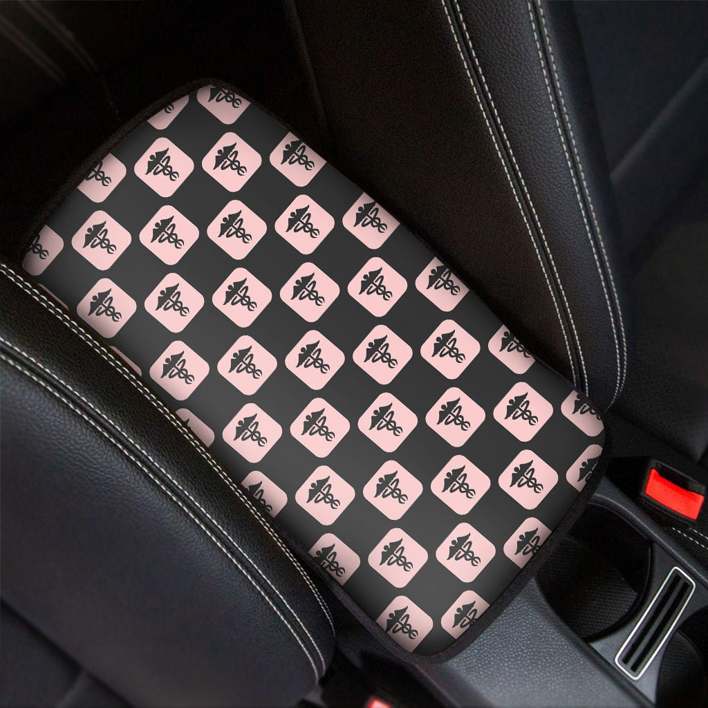 Caduceus Pattern Print Car Center Console Cover