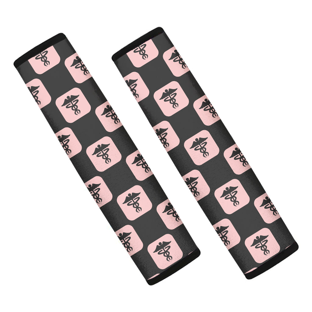 Caduceus Pattern Print Car Seat Belt Covers