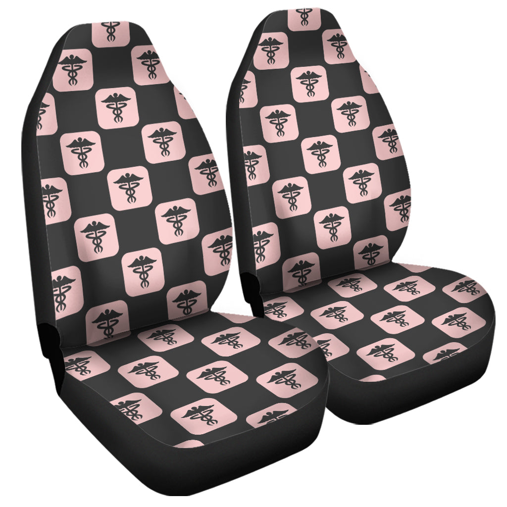 Caduceus Pattern Print Universal Fit Car Seat Covers