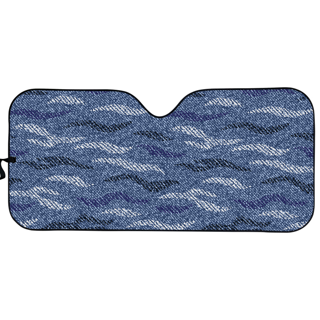 Camo Denim Jeans Pattern Print Car Sun Shade