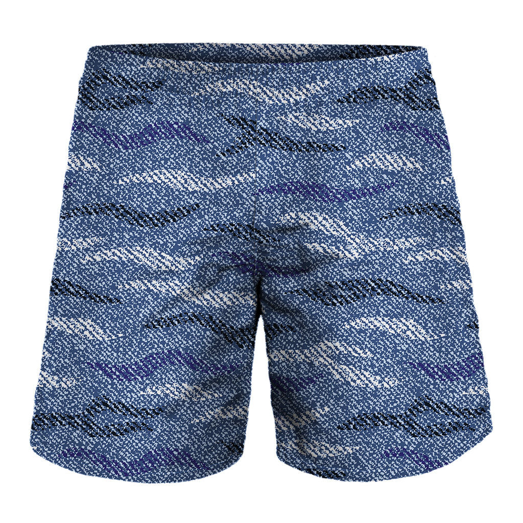 Camo Denim Jeans Pattern Print Men's Shorts